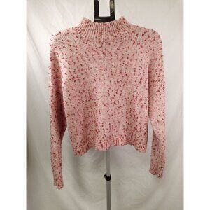 LC Lauren Conrad Women's Pink Confetti Knit Sweater Size XL